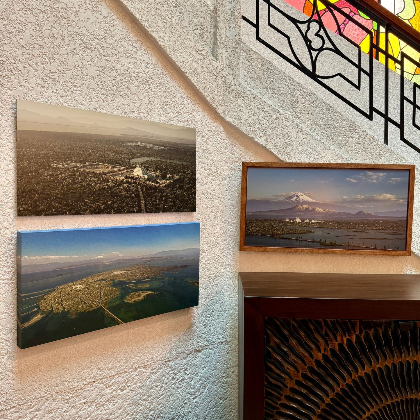 Tenochtitlan con vista al Popocatépetl