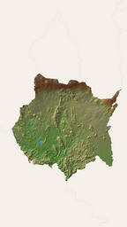 Mapa Topográfico de Morelos Enmarcado 70x70cm | Relieve 3D Decoración Pared