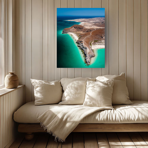 Fotografía aérea de Playa Balandra en Baja California Sur (vista 2)