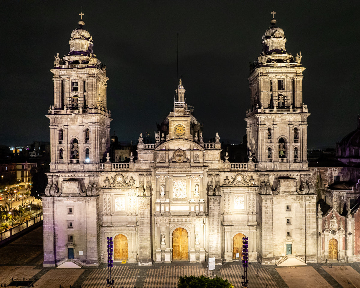 Fotografía aérea de la Catedral Metropolitana de la Ciudad de México
