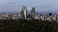 Fotografía del Bosque de Chapultepec durante una luna llena