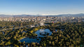 Fotografía aérea del Lago Mayor de Chapultepec