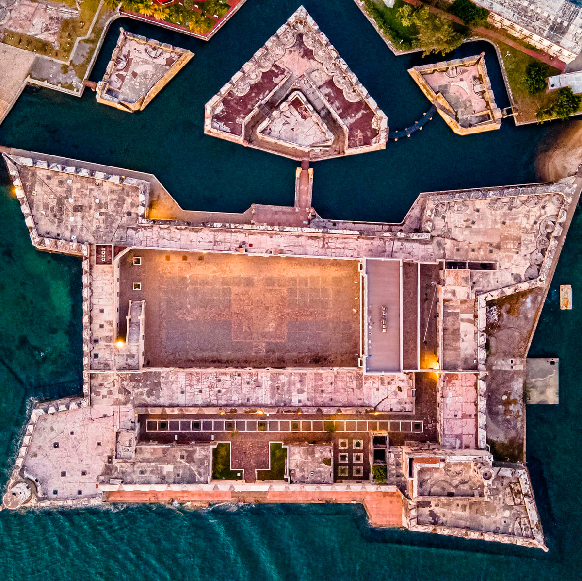 Fotografía aérea de la Fortaleza de San Juan de Ulúa en Veracruz (vista 3)